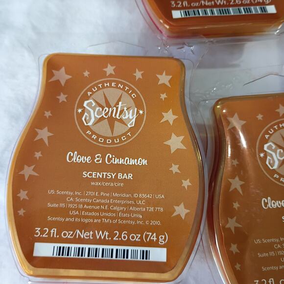Scentsy Bar CLOVE & CINNAMON 3.2 oz Authentic(Set of 4) scented wax - Picture 2 of 5